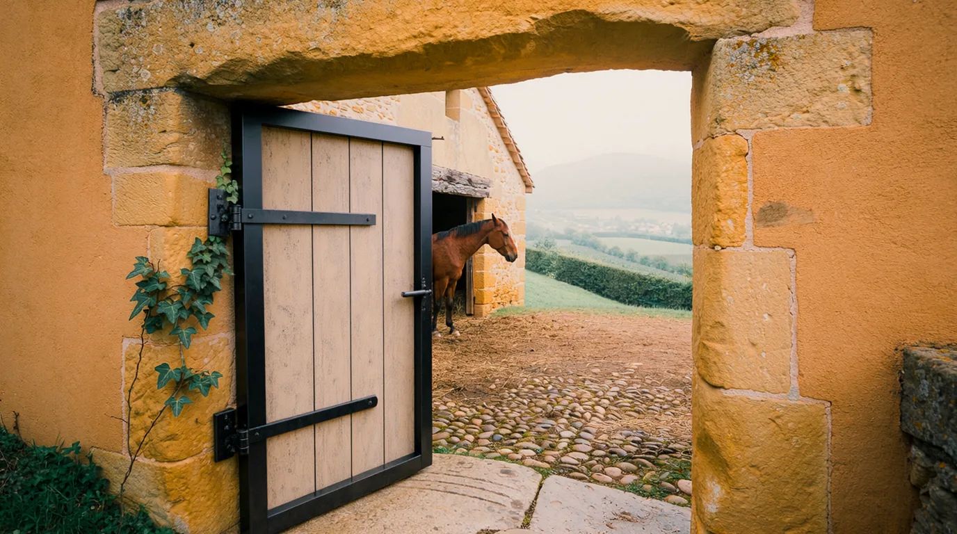 Entrée, Domaine des Lauzes, centre équestre à Montoison